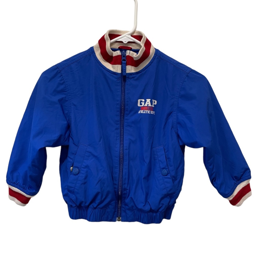 Gap Kids Red, White and Blue Letterman Style Windbreaker Size XS 4/5